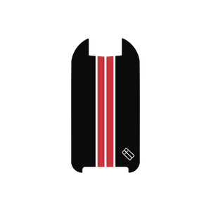 custom scooter deck stripe red black