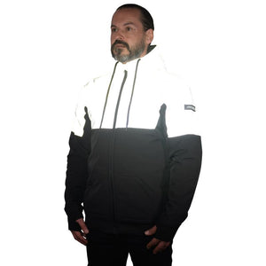 Armored Reflective Jacket White and Black